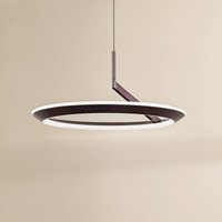 Lucande LED-hänglampa Eldra, kaffebrun, Ø 55 cm, CCT