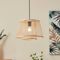 EGLO Hykeham pendant light, Ø 38 cm, natural, bamboo