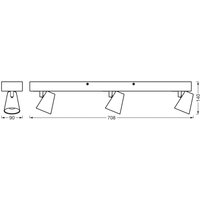 OSRAM LED ceiling light NEPTUNE CLICK-SELECT, 3 spots, white