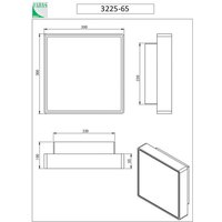 Fabas Luce Oban vägglampa, 30 cm x 30 cm, sensor, 2 x E27, vit, IP65