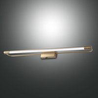 Fabas Luce LED-vägglampa Rapallo, mässing, IP44, 80 cm
