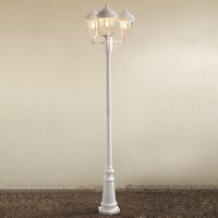Konstsmide Parma lamp post 3-bulb in white