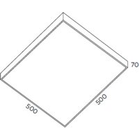 Pujol Iluminación Plafonnier LED carré Apolo IP20