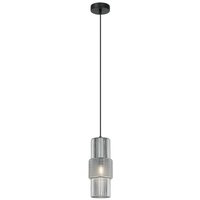 Viokef Lilian hanging light, glass, smoke grey