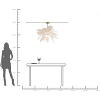 KARE hänglampa Feather Palm, vit, fjädrar, Ø 87 cm, G9