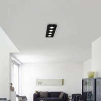 Helestra Nomi plafonnier LED 75x21 cm dim noir