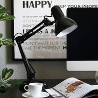 B.K. Licht Hera desk lamp, black, metal, height 53 cm, E14