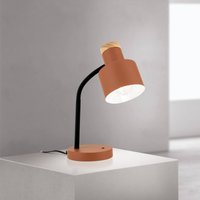 ORION Bordslampa Gili, korallröd, stål, höjd 35 cm, E27