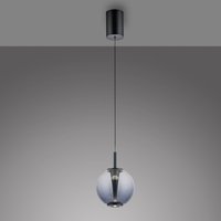 PURE LED hanging light Infinity, grey/smoke grey, Ø 18 cm, CCT