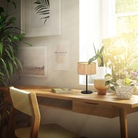 Briloner Lampe à poser Slama, couleur naturelle, algues marines, hauteur 42 cm