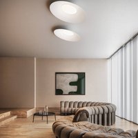 kdln LED ceiling lamp Kate, 2,700 K, white, Ø 90 cm, metal