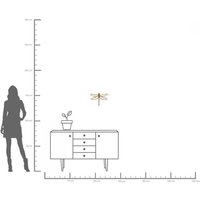 KARE Objet mural Dragonfly Mirror, polyrésine, verre, or