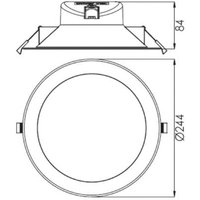Deko-Light Acrux LED recessed ceiling light, Ø 24 cm, matt silver, CCT