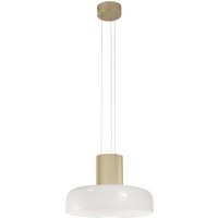 Fabas Luce LED pendant light Lunar, white/gold, glass, CCT, dimmable
