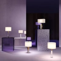Maytoni bordslampa Bianco vit höjd 67,5 cm textil/alabaster