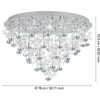 EGLO Stars of Light LED ceiling lamp Pianopoli chrome Ø 78cm
