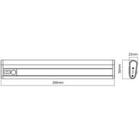 OSRAM LED rechargeable under-cabinet lamp LINEAR MOBILE, 20 cm sensor USB