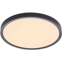 EGLO Plafonnier LED Fueva 5 IP44 840 noir 28,5x28,5 cm