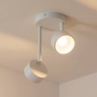 SIGMA Nemo ceiling spotlight, 2-bulb, white, movable, GX53