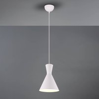 Reality Leuchten Hänglampa Enzo, 1 lampa, Ø 20 cm, vit