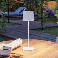 Paulmann LED rechargeable table lamp Gilo, white, plastic, IP44