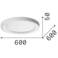 Ideallux Ideal Lux LED-taklampa Planet, vit, Ø 60 cm, metall
