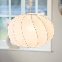 PR Home Suspension Olivia, abat-jour textile, blanc, Ø 50 cm