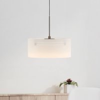 Paul Neuhaus MARIKA LED pendant light, beige/white, Ø 20 cm, glass, dimmable