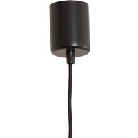 Argon Hänglampa Oman, svart glansig, glas, Ø 14 cm