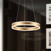 Schuller Valencia Helia LED-hänglampa, guldfärgad, Ø 50 cm, metall