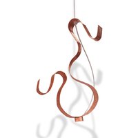 Knikerboker Curve LED-hänglampa 1 lampa bladkoppar