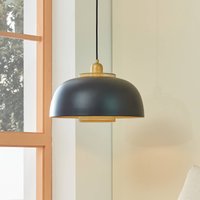 Lindby Miraca suspension en noir et or