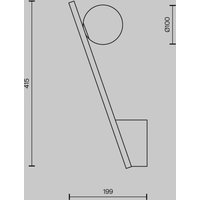 Maytoni vägglampa Kazmir, guldfärgad, höjd 35 cm, metall