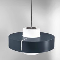 Fabas Luce Loto pendant light, black, Ø 45 cm, metal, glass, E27