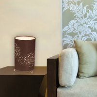 Näve Lampe à poser Aurona en tissu brun