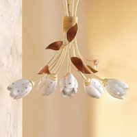 Ceramiche 5-armad blommig hänglykta TULIPANO