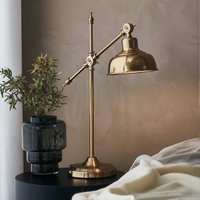 Markslöjd Grimstad table lamp, antique brass colour, iron, height 56cm
