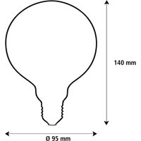 SEGULA LED Elegant Line E27 3W G95 2,200 K filament dimmable