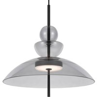 Maytoni suspension LED Bangkok, Ø 40 cm, gris clair, verre