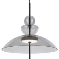 Maytoni LED-hänglampa Bangkok, Ø 40 cm, ljusgrå, glas