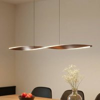 Lindby LED pendant light Jaren, black/brown, 100 cm, CCT