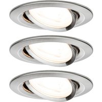 Paulmann 3-spot Nova round swivel/dimmable, iron