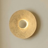 LED-væglampe Sole S, Ø 44 cm, guldfarvet, stål, 3.000 K