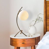 Opviq Yay 5012 table lamp, brown, opal glass, height 43 cm