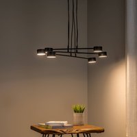 EMIBIG LIGHTING Modus 6 pendant light, steel, 6-bulb, GX 53, black
