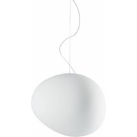 Foscarini Pendelleuchte Gregg Grande, weiß, Höhe 40 cm