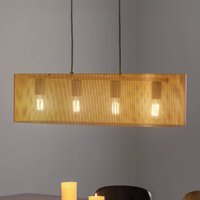 Euluna Zofia pendant light, gold-coloured, length 82 cm