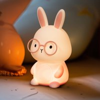 FH Lighting Josie LED rechargeable lamp, pink, height 16 cm, silicone