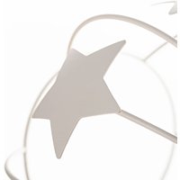 HELAM Stars vägglampa, sandfärgad, metall, Ø 21 cm, stickpropp