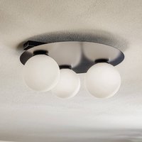 SIGMA Plafonnier Firn, rond, à 3 lampes, noir